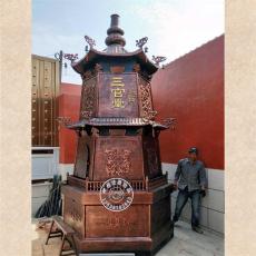 广西柳州寺庙大型铸铁烧纸元宝炉定做