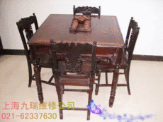 上海长宁桌椅松散维修老桌子修复专修红木