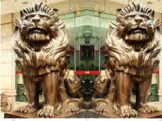 汇丰狮雕塑志彪大型铜狮子加工铸造