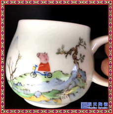 陶瓷茶杯带盖茶杯现代简约创意马克杯定制