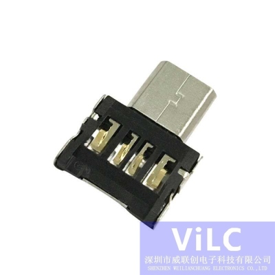 OTG-MICRO公头转USB2.0胶芯-可插入USB公头