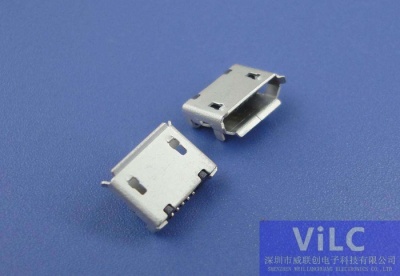 安卓手机尾插-充电MICRO-5P插件式USB母座
