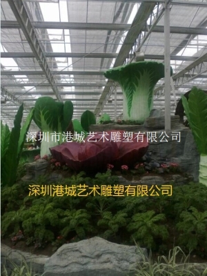 农业科技博览园入口玻璃钢上海青雕塑提供商