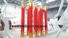 深圳质优价廉玻璃钢罗马柱雕塑公司