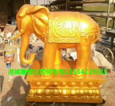 供應宗教廟宇玻璃鋼大象雕塑公司