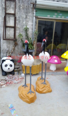 深圳园林工程玻璃钢仙鹤雕塑厂家