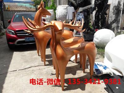 现货供应玻璃钢抽象鹿雕塑公司