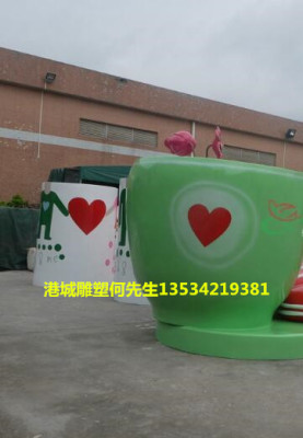 河南门口迎宾宣传广告模型玻璃钢咖啡杯雕塑