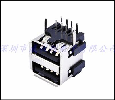 双层USB短体母座 13.5 双USB短体 连接器