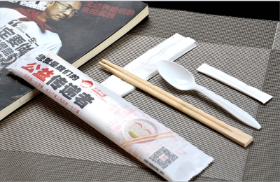 筷子勺子牙签纸巾四件套定制印刷青岛厂家