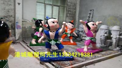 广州宣传形象定制玻璃钢卡通公仔雕塑厂家