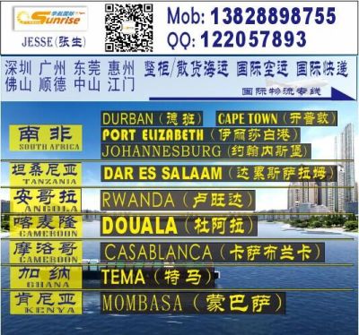 深圳广州到南非伊丽莎白港的国际海运公司