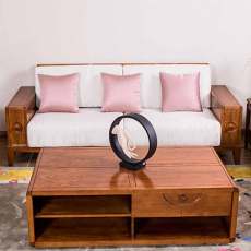 供应三人沙发实木白蜡木新中式家具定制