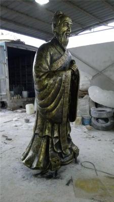 深圳校园广场玻璃钢孔子华佗人像雕塑摆件