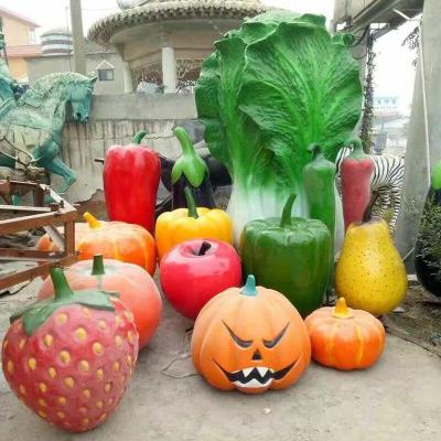 天津户外玻璃钢卡通水果蔬菜雕塑价格