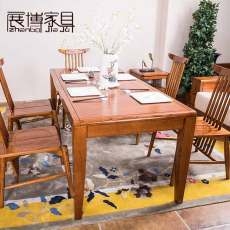 供应餐桌 餐厅家具实木餐桌 新中式白蜡木