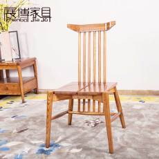 东莞展博实木餐椅A3-C-1白蜡木椅子新中式