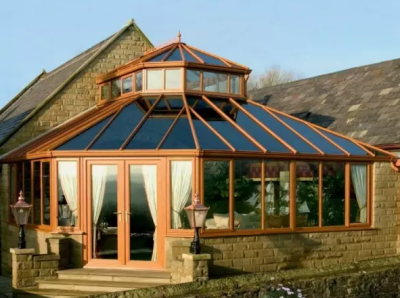 洛阳屋顶露台钢结构玻璃顶休闲阳光房设计