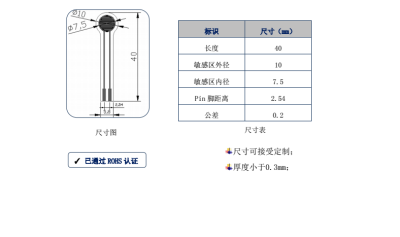 高精度高灵敏度薄膜压力传感器 DF9-40 20KG