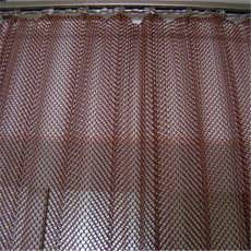 菱形金属装饰网帘 外墙装饰网帘 铝丝网帘