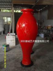 供应深圳玻璃钢花瓶雕塑厂家
