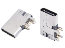 側插立式type-C USB3.1連接器/LCP耐溫磷銅