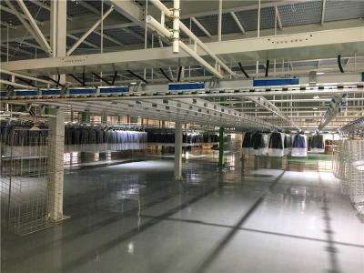 服裝行業(yè)智能工廠--疊裝區(qū)域派空車