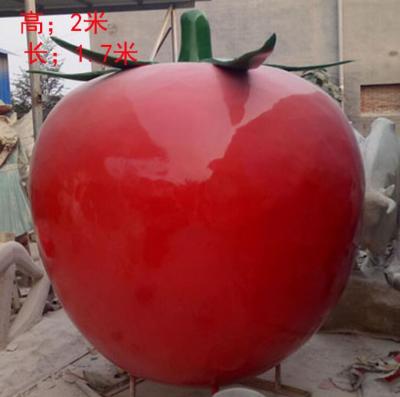 供应北京餐厅装饰玻璃钢西红柿雕塑摆件