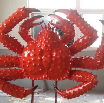 供应深圳海鲜酒店门头仿真海洋动物螃蟹雕塑
