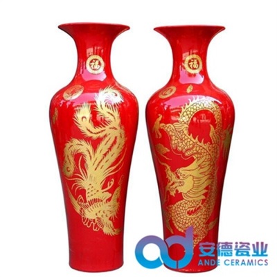 景德镇陶瓷花瓶厂家批发定制落地摆放大花瓶