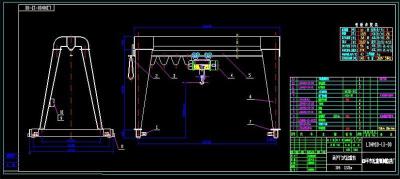 10吨门式起重机图纸