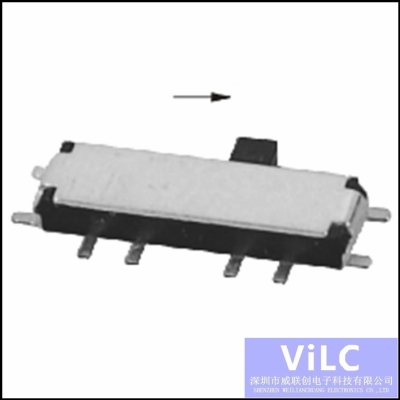 八脚拨动开关MSK-13C01/三档滑动-黑色滑柄