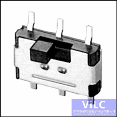 MSS-22C02-2P2T/6P立式贴片二档拨动开关