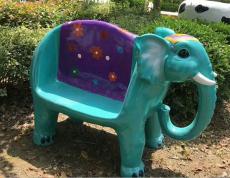 惠州玻璃钢大象休闲椅雕塑供应商