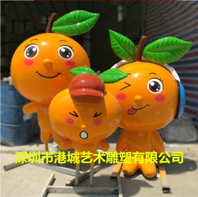 江西玻璃钢仿真橙子造型雕塑农业基地报价
