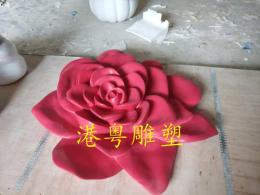 1.4米玻璃钢仿真玫瑰花雕塑花朵造型有模具
