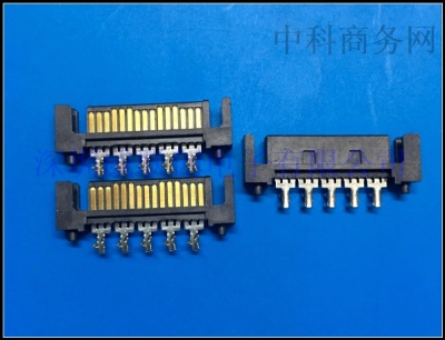 SATA 15P铆压连接器-15pSATA公头 180度焊线