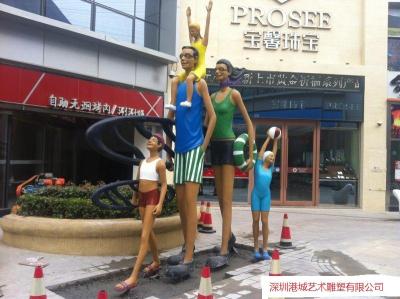 步行街商业街购物玻璃钢现代人物工艺雕塑