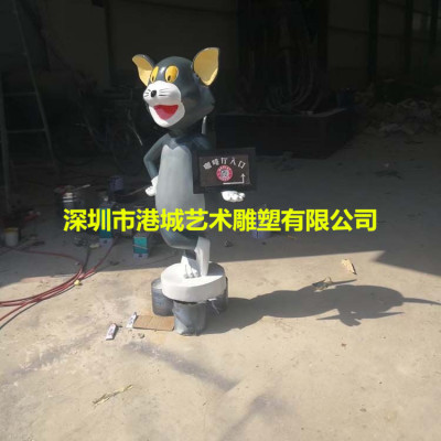 惠州楼盘动漫公仔猫和老鼠杰利鼠汤姆猫雕塑