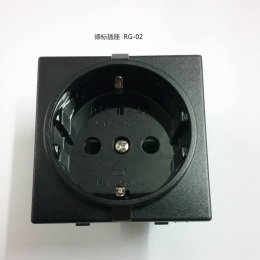 生产供应欧式电源插座RG-02桌面德式vde插座