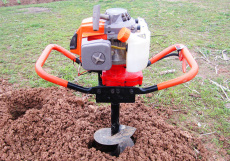 农用单人汽油机 钻地打柱机 大功率挖坑机