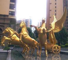 独角兽玻璃钢飞马雕塑招财马仿真动物马雕塑
