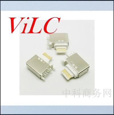 USB 3.1 侧插TYPE C母座 塑胶头 端子镀金3U