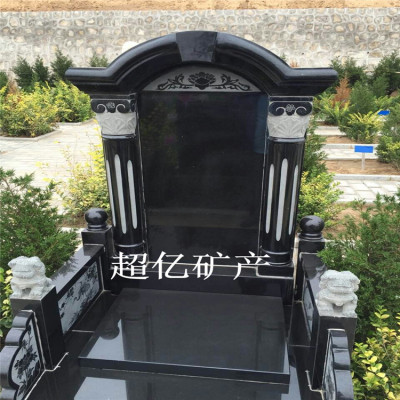 中国黑墓碑 黑色花岗岩墓碑 山西黑墓碑价格