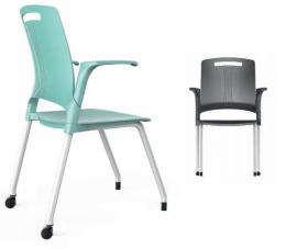 带扶手塑料椅 带轮塑料椅 四脚塑料椅
