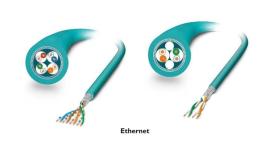 以太网电缆Ethernet CAT5墨绿色水绿色RJ45