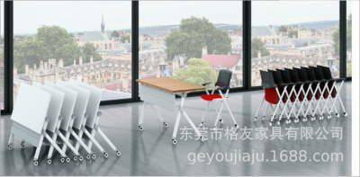 折叠培训桌子移动钢架办公桌多功能会议椅