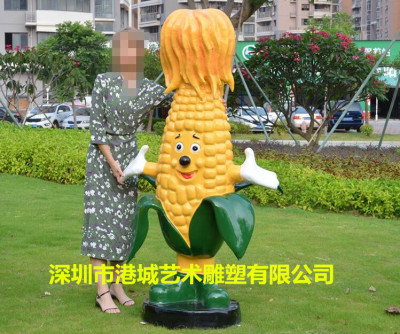 江苏劳动文化情景玻璃钢卡通玉米雕塑厂家