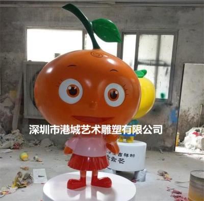 惠州园林景观玻璃钢橙子卡通雕塑供应商