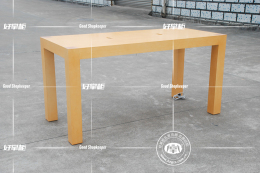 小米潮品展示柜定做 苹果木纹开放式体验桌